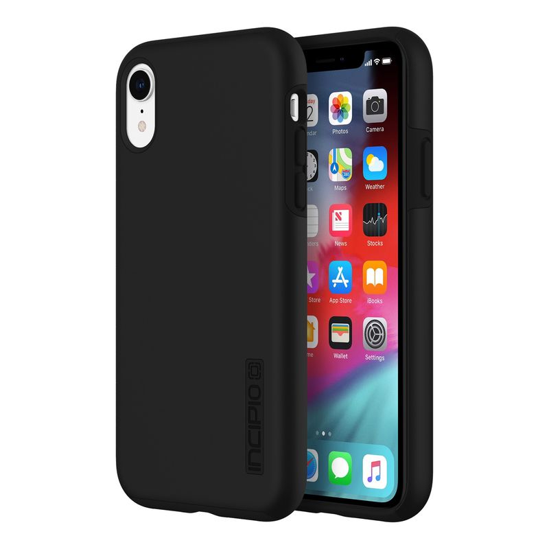 Incipio DualPro - Funda de doble capa para iPhone XR (6.1) con protección  híbrida contra caídas que absorbe los golpes, color negro