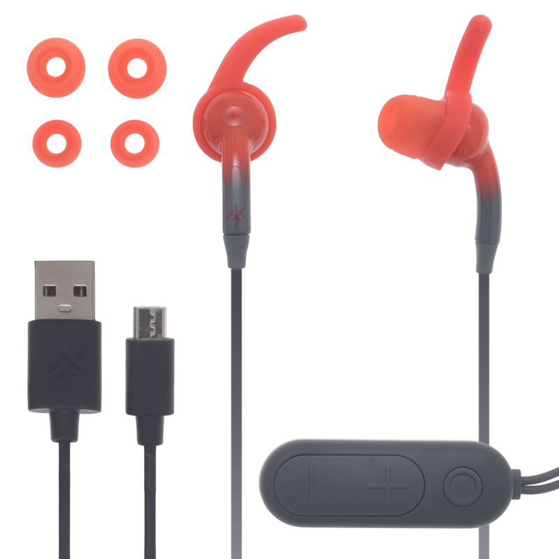 IFrogz SOUND Hub 'Plugz' Kabellose Ohrhörer – Schwarz/Weiß, Mit Sportflügeln, Bis Zu 9 M Reichweite