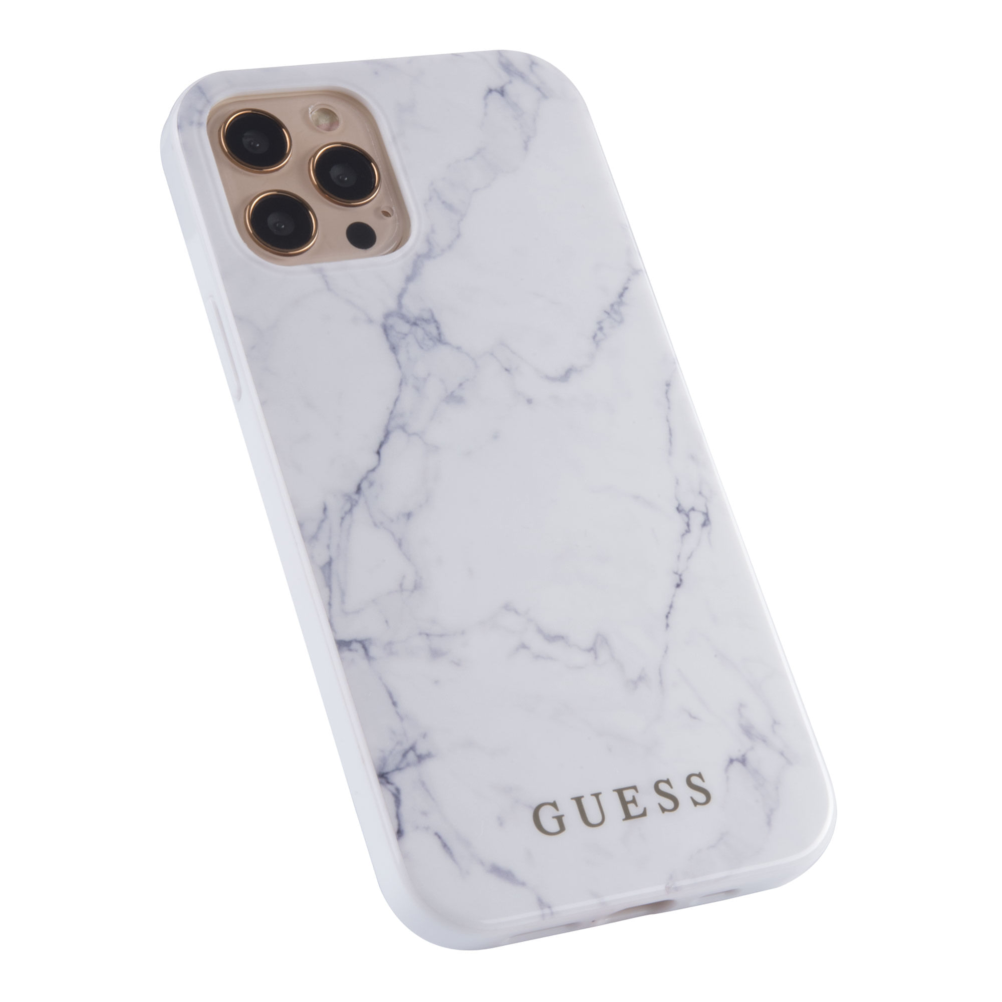 Funda Guess Para IPhone 12 Pro MAX 6.7'' - Diseño Rosa Con Rayas