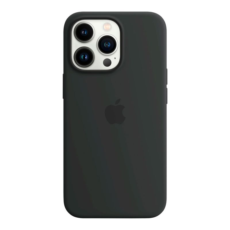 Funda iPhone 13 Pro Max silicona logo negra