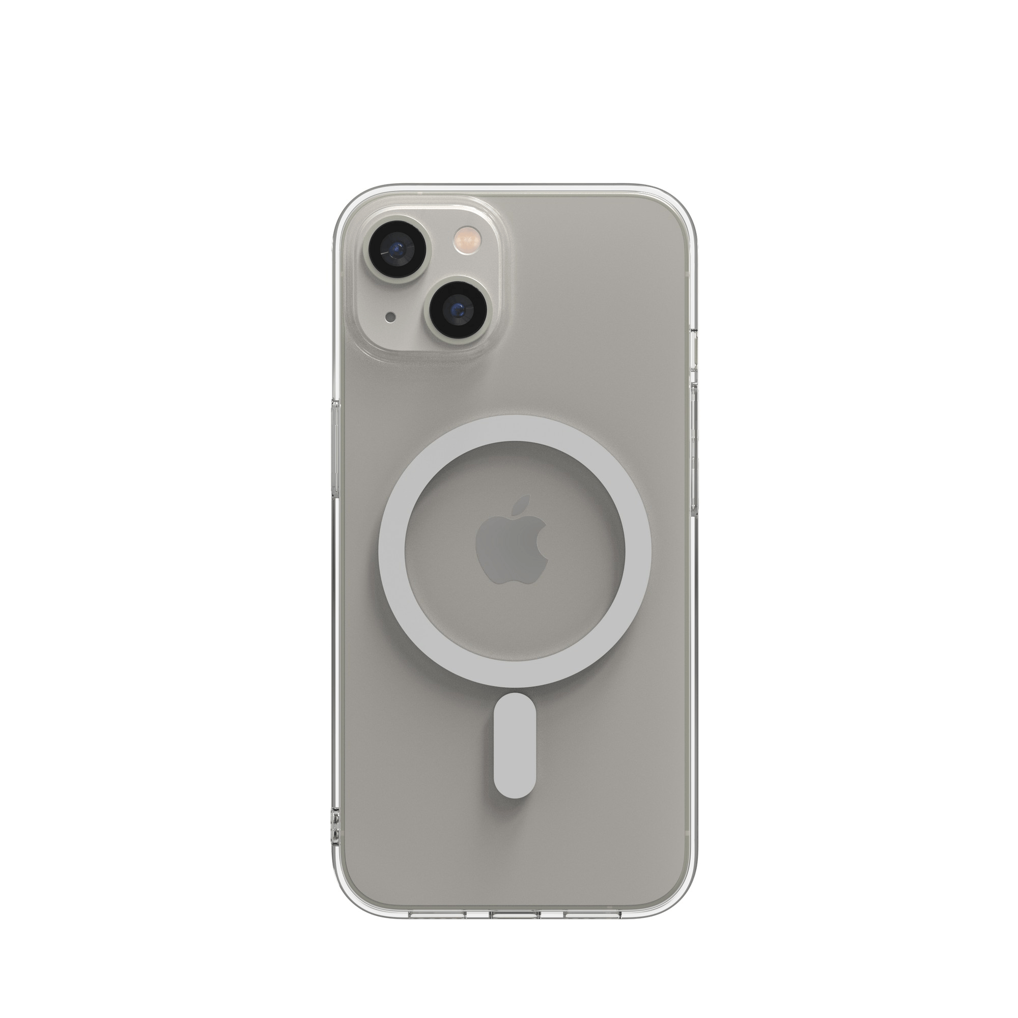 MOFT Funda mejorada de fuerza magnética compatible con MagSafe para iPhone  12, iPhone 13, bordes transparentes con parte trasera blanca fría, a prueba