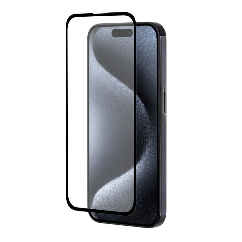 Protector de pantalla de cristal templado negro Contour iPhone 15 Pro Max -  Dealy