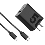 Cargador-De-Pared-Motorola-Turbo-Power-1-Puerto-Usb-A-1-Usb-C-Con-Cable-Tipo-C-Negro-50w