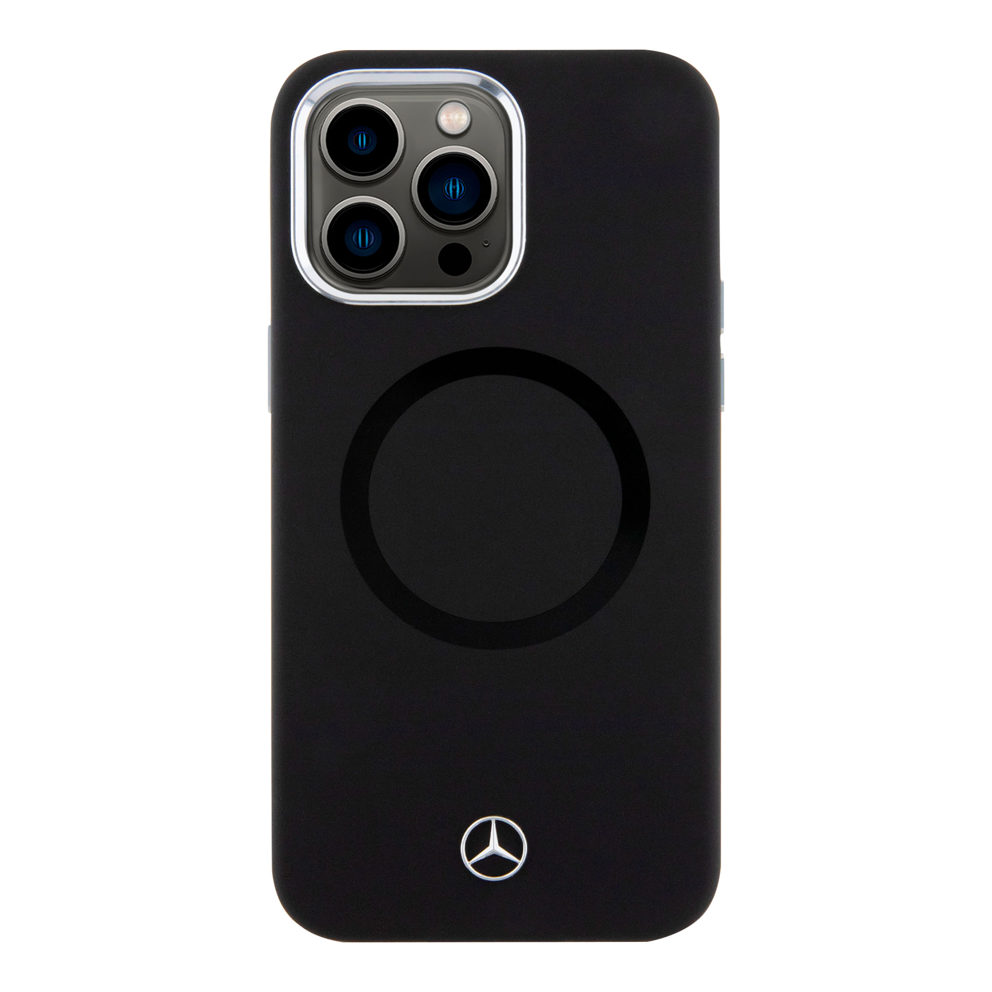 Custodia In Vera Pelle Per IPhone 15 Plus Con Magsafe – Logo Mercedes-Benz, Antigraffio E Resistente