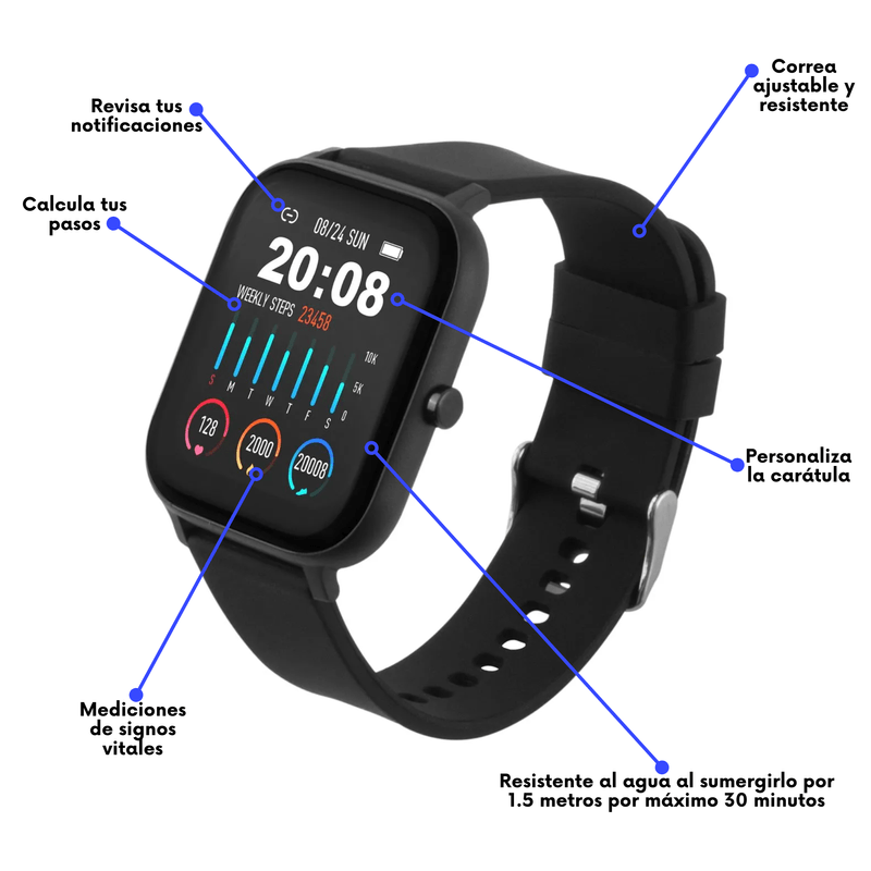 Smartwatch Mobo Track Negro Mobo