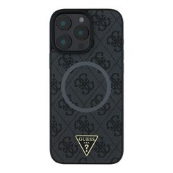 Funda Guess Triangle Metal Magsafe Negro iPhone 16 Pro Max