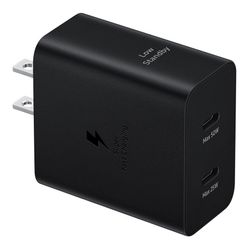 Cargador De Pared Samsung 1 Puerto Tipo C Negro 50w Con Cable