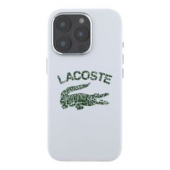 Funda Lacoste Magsafe Cracked Logo Blanco iPhone 16 Pro Max